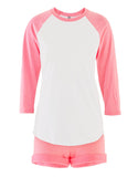 American Apparel Two Piece Raglan Top and Fleece Short Set American Apparel