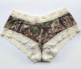 Camouflage Lingerie Lace Trimmed Cami and Boy Short 