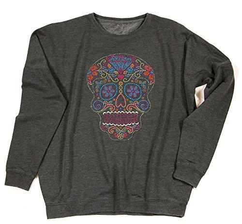 Skull sweatshirt womens outlet