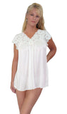 Shadowline Silhouette Nylon Pajama Vintage Style Babydoll Set with Panty Shadowline