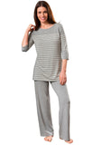 Shadowline Women's Striped Pajama Before Bed Modal Lounge Set Shadowline
