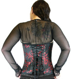 Sheer Black Fine Mesh Mini Jacket Shrug Bolero Nyteez