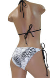 White Snake Two Piece String Bikini Swimsuit Set Shelby Swim