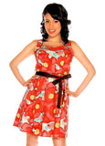 Women's 1950's Vintage Retro Style Dress in Poppy Floral