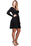 Women's Plus Size Long Sleeve Skater Dress Nyteez