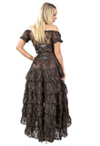 Burleska Amelia Skirt Victorian Steampunk Western Boho Layered Ruffled High Low