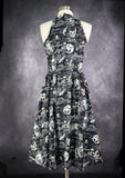 Witch dress spooky halloween skulls