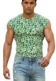 Muscle T-shirt All Over Marijuana Leaf Weed 420 Print