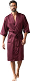 Nyteez Men's Robe 100% Mulberry Silk Lightweight Bathrobe Kimono