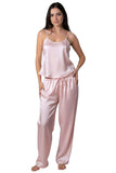 Nyteez Women's Pure Natural 100% Mulberry Silk Pajama Set Sleeveless