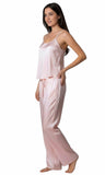 Nyteez Women's Pure Natural 100% Mulberry Silk Pajama Set Sleeveless