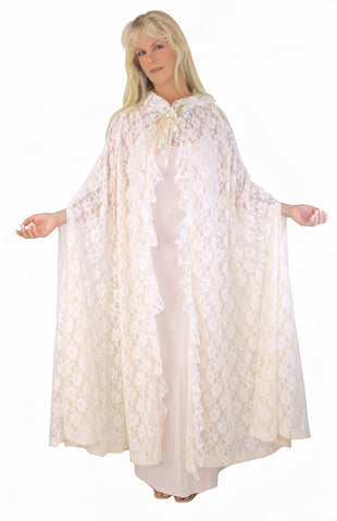 Cream Lace Cloak Cape