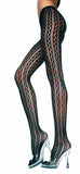 Black striped lace pantyhose