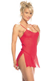 Red silk nightgown