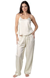 Nyteez Women's Pure Natural 100% Mulberry Silk Pajama Set Sleeveless