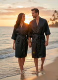 Nyteez Men's Robe 100% Mulberry Silk Lightweight Bathrobe Kimono