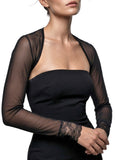 Sheer Black Fine Mesh Mini Jacket Shrug Bolero
