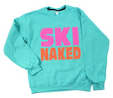 Men's Sweatshirt Hoodie Graphic Ski Naked 80's Retro Neon Snowboard