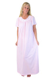 Shadowline Women's Nightgown Nylon Long Flutter Sleeve Kaftan