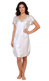 Shadowline Women's Nightgown Sleepshirt Charming Silky Satin Charmeuse Style 4503