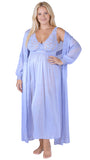 Shadowline Women’s Elegant Nightgown & Robe Peignoir Set Silky Lightweight Nylon Sleepwear