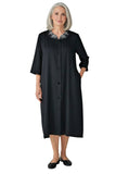 Shadowline Women's Nightgown and Robe Pajama Set Nylon Short Flutter Sleeve