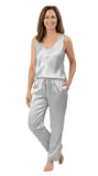 Shadowline Women's Pajamas Silky Satin Sleeveless Lounge Set