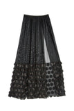 Black Strapless Corset with Maxi Skirt Boudoir Set Coquette