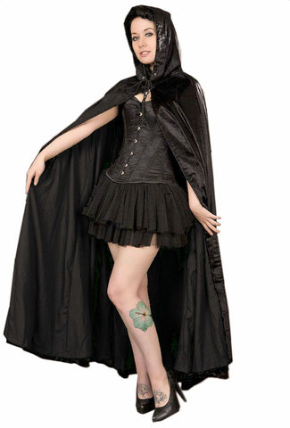 Black Velvet Cape Cloak Victorian