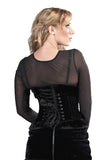 Burleska Women's Steampunk Sheer Mesh Scarlet Top Burleska