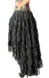 Burleska Women's Victorian Steampunk Western Boho Layered Ruffled Amelia Skirt Burleska