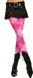 Pink Barbie Argyle Pantyhose Tights Leggings 