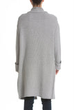 Elan Shawl Cardigan Heavy Sweater Coat, Heather Grey Elan