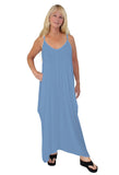 Blue Casual Maxi Dress