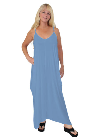 Blue Casual Maxi Dress