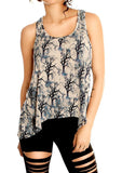 Folter Women's Gothic Dead Trees Tank Top Tunic Folter
