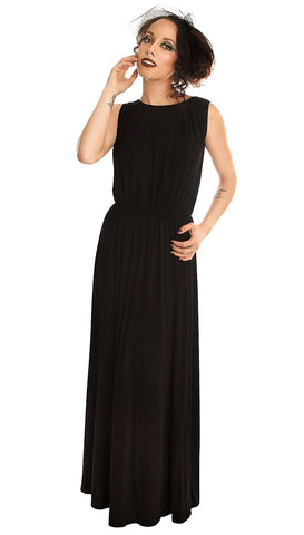 Folter Women's Long Black Sleeveless Maxi Dress Folter