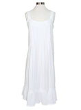 La Cera White Cotton Nightgown 