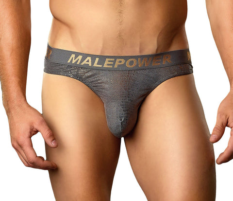 Male Power Men's Croc Foil Underwear Collection Boxer Brief, Thong Male Power