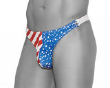 Men's USA Stars & Stripes Rip-Off Thong Back Bikini Elegant Moments