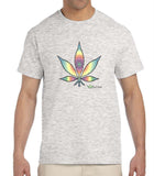 Men's Weed-Snob Rainbow Color Changing Pot Leaf T-Shirt NYteez