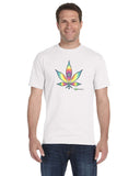 Men's Weed-Snob Rainbow Color Changing Pot Leaf T-Shirt NYteez