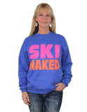 Ski Naked Graphic Crew Neck Pullover Sweatshirt
