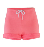 Neon Pink Heather Fleece Cuff Shorts Nyteez