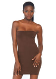 Nude Seamless Bodycon Tube Dress Slip Leg Avenue