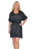 Nyteez Luxury Silk Burnout Short Nightgown and Robe Peignoir Set Nyteez