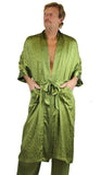 Nyteez Men's 100% Mulberry Silk Bathrobe 48 Inches Long Nyteez