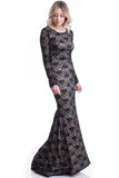 Nyteez Women's Long Black Lace Mermaid Gown Maxi Dress Symphony