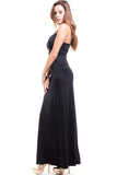 Nyteez Women's Long Black Maxi Dress with Gold Chain Straps Nyteez