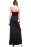 Nyteez Women's Long Black Maxi Dress with Gold Chain Straps Nyteez